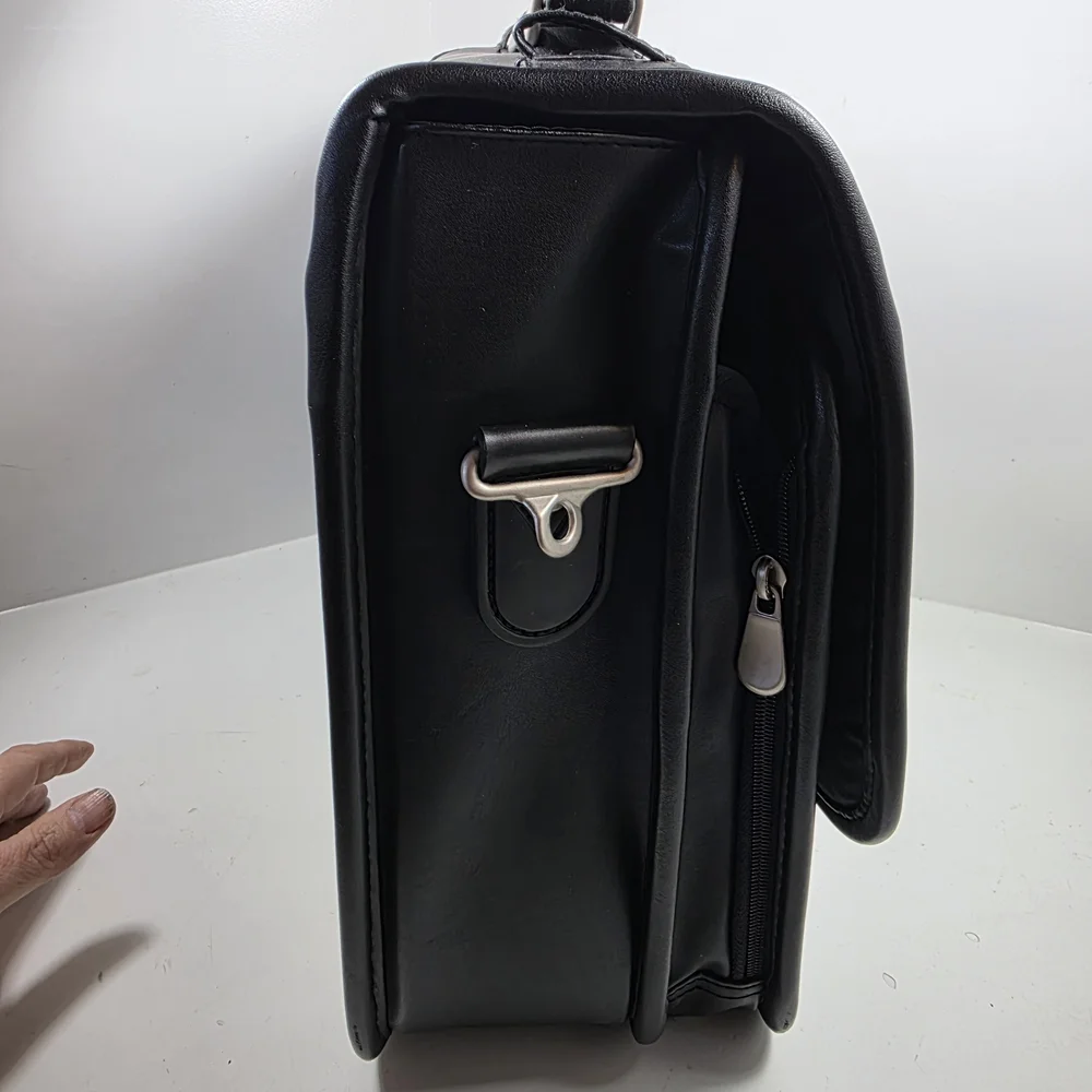 A.P.C. Black Leather Briefcase